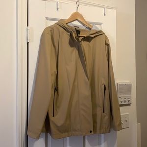 Zara tan raincoat jacket with hood